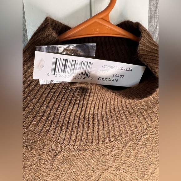 B12.05 NWT Tribal Mock Neck Jacquard Sweater (Plus Size) 1X ⢠MSRP $98 - Picture 9 of 11